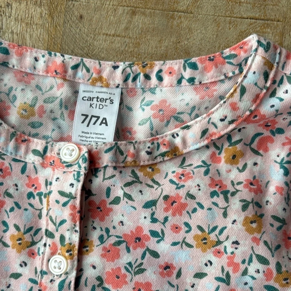 NWOT Carter’s Pink Floral Dress size 7